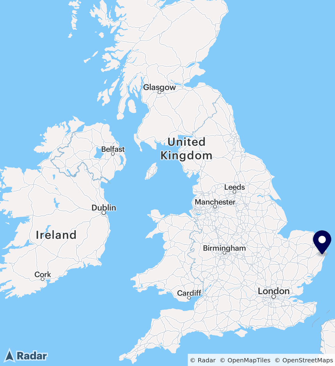 UK Parachuting (Beccles) map