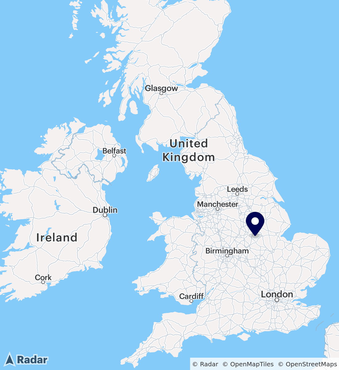 Skydive Langar map