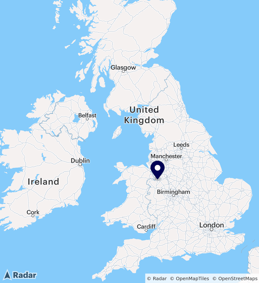 Skydive Tilstock Freefall Club map