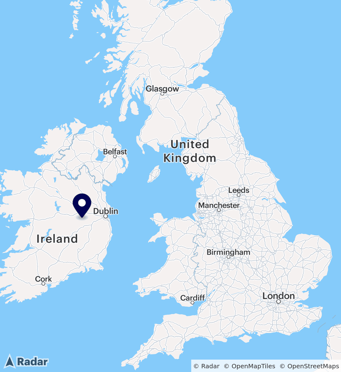 Irish Parachute Club map