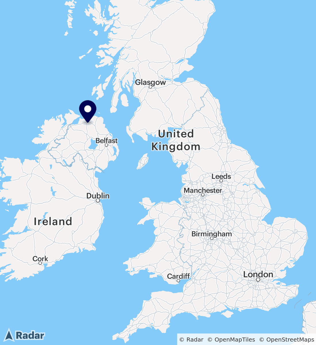 Skydive Ireland map